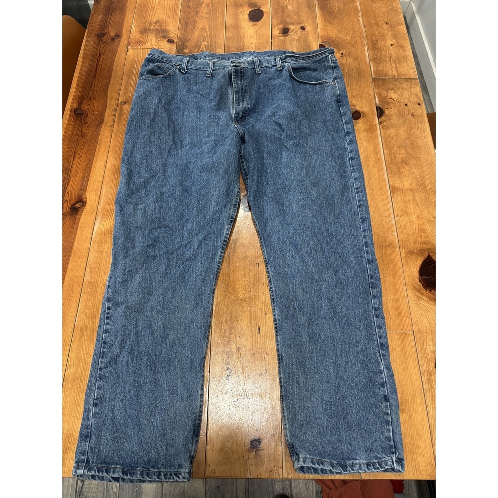 Wrangler Men's 46x32 Relaxed Fit Jeans Blue 100%‎ Cotton Denim Made in Mexico